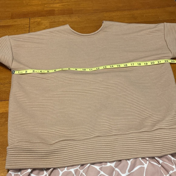 ASOS DESIGN Womens Size 8 Curve 2 in 1 Rib Sweater Dress Giraffe Print Hem Blush - Picture 10 of 12